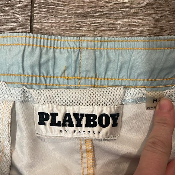 Pacsun playboy bunny men’s swim trunks size medium orange ombré - Picture 3 of 5